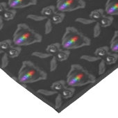 Cute Black Rabbit met Chakra Rainbow Soul Tafelkleed (Gekanteld)