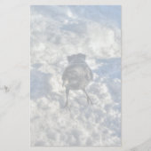 Cute Black Raven in de sneeuwfoto Briefpapier (Voorkant)