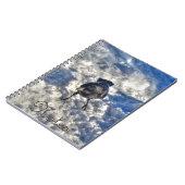 Cute Black Raven in de sneeuwfoto Notitieboek (Linkerzijde)