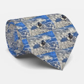 Cute Black Raven in de sneeuwfoto Stropdas (Opgerold)