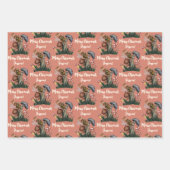 Cute Black Roze paddenstoel Kerstmis Aangepaste na Inpakpapier Vel (Voorkant 3)