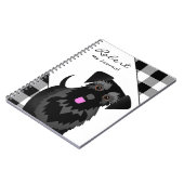 Cute Black Schnauzer Notitieboek (Linkerzijde)