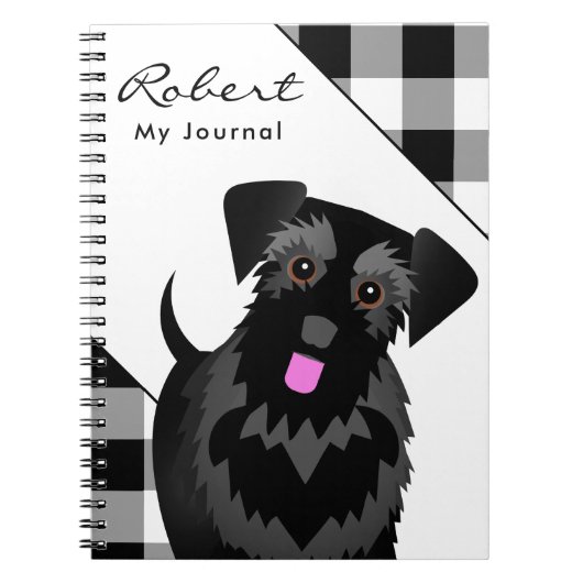 Cute Black Schnauzer Notitieboek (Voorkant)