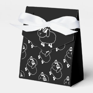 Cute Black Sheep Cartoon Bedankdoosjes