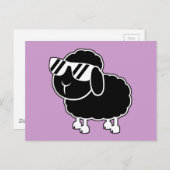 Cute Black Sheep Cartoon Briefkaart (Voorkant / Achterkant)