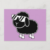 Cute Black Sheep Cartoon Briefkaart (Voorkant)