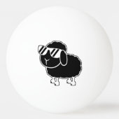 Cute Black Sheep Cartoon Pingpongbal (Voorkant)