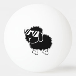 Cute Black Sheep Cartoon Pingpongbal
