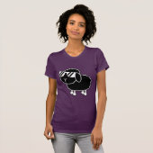 Cute Black Sheep Cartoon T-shirt (Voorkant volledig)