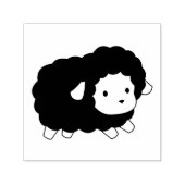 Cute Black Sheep Ewe Zelfinktende Stempel (Design)