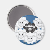 Cute Black Sheep of the Family Magneet (Voorkant / Achterkant)
