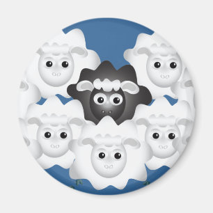 Cute Black Sheep of the Family Magneet