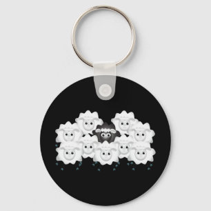 Cute Black Sheep of the Family Sleutelhanger
