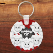 Cute Black Sheep of the Family Sleutelhanger (Voorkant)