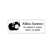 Cute Black Sheep Ram Return-adres Zelfinktende Stempel (Design)