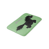 Cute black shetland pony illustration badmat (Gekanteld)