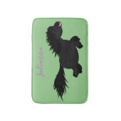 Cute black shetland pony illustration badmat (Voorkant Verticaal)