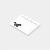 Cute black shetland pony illustration post-it® notes (Schuin)