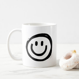 Cute Black Smile Face Koffiemok