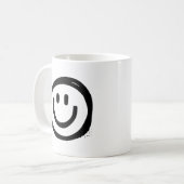 Cute Black Smile Face Koffiemok (Voorkant links)