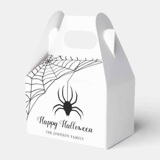 Cute Black Spider Halloween Bedankdoosjes (Achterkant)