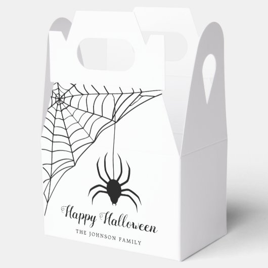Cute Black Spider Halloween Bedankdoosjes (Geopend)
