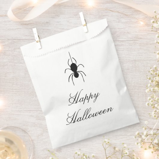 Cute Black Spider Halloween Party Trick or treat Bedankzakje (Geknipt)