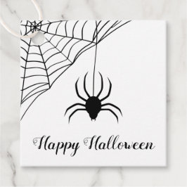 Cute Black Spider Happy Halloween Bedankjes Labels