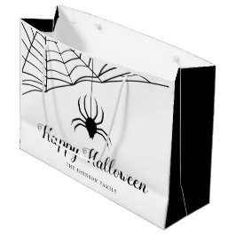 Cute Black Spider Happy Halloween Groot Cadeauzakje
