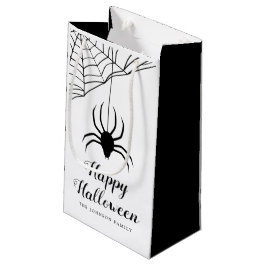 Cute Black Spider Happy Halloween Klein Cadeauzakje