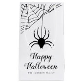 Cute Black Spider Happy Halloween Klein Cadeauzakje (Voorkant)
