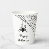 Cute Black Spider Happy Halloween Papieren Bekers (Achterkant)