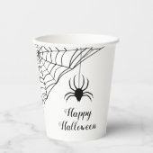 Cute Black Spider Happy Halloween Papieren Bekers (Voorkant)