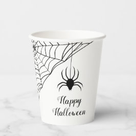 Cute Black Spider Happy Halloween Papieren Bekers