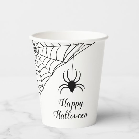 Cute Black Spider Happy Halloween Papieren Bekers (Voorkant)