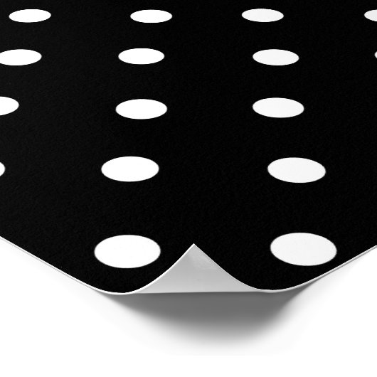 Cute Black Stippen Roze roze roodroos Chevron Bow  Poster (Hoek)