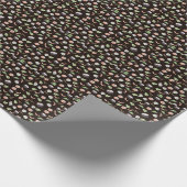 Cute Black Sushi-patroon Cadeaupapier (Hoek)