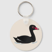 Cute Black Swan Sleutelhanger (Voorkant)