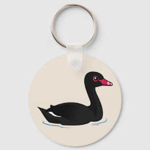 Cute Black Swan Sleutelhanger