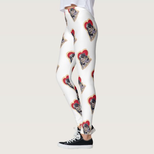 Cute Black Tan Bernedoodle Leggings (Links)