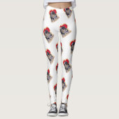 Cute Black Tan Bernedoodle Leggings (Voorkant)