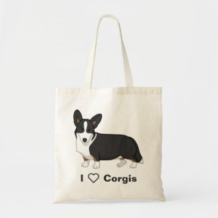 Cute Black Tan Cardigan Welsh Corgi Hondenliefhebb Tote Bag