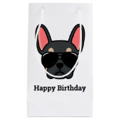Cute Black Tan French Bulldog Face Small Gift Bag Klein Cadeauzakje (Voorkant)