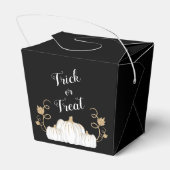 Cute Black Trick or treat Pumpkin Halloween Bedankdoosjes (Achterkant)