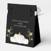 Cute Black trick or treat Pumpkin Halloween Bedankdoosjes (Achterkant)