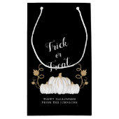 Cute Black Trick or treat Pumpkin Halloween Klein Cadeauzakje (Achterkant)