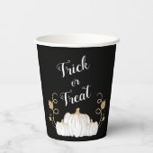 Cute Black Trick or treat Pumpkin Halloween Papieren Bekers (Achterkant)