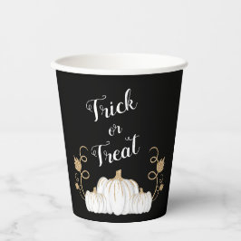Cute Black Trick or treat Pumpkin Halloween Papieren Bekers