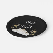 Cute Black Trick or treat Pumpkin Halloween Papieren Bordje (Gekanteld)