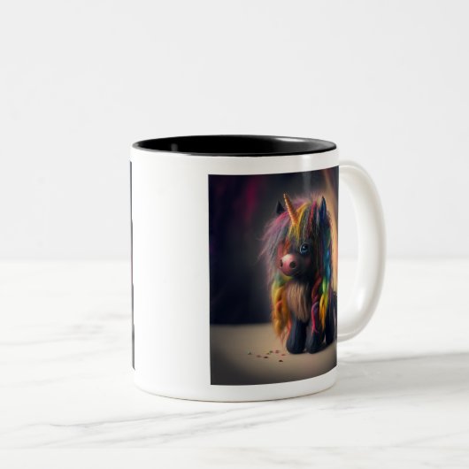 Cute black Unicorn mok (Voorkant rechts)